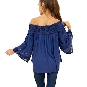 Hale Bob Silk Off The Shoulder Top size S NWT